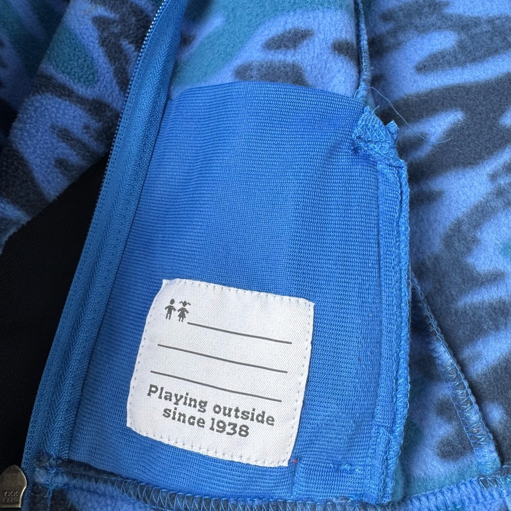 Columbia Blue Patterned Fleece Jacket size 4T - Picture 2 of 4